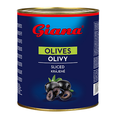 Černé olivy krájené 3000g